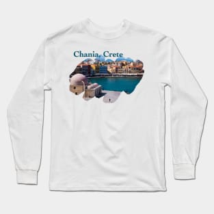 Chania, Crete: Venetian Harbor Long Sleeve T-Shirt